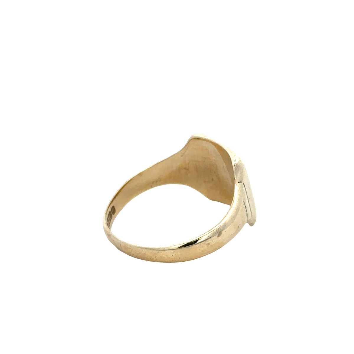9ct yellow gold signet ring size Q (sh27866b)