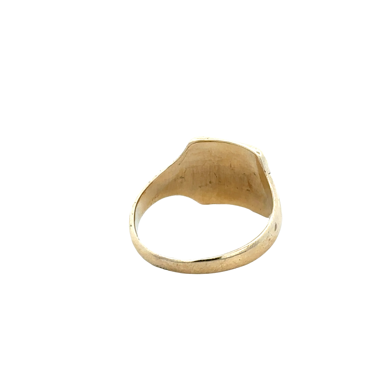9ct yellow gold signet ring size Q (sh27866b)