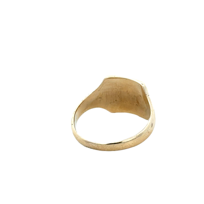 9ct yellow gold signet ring size Q (sh27866b)