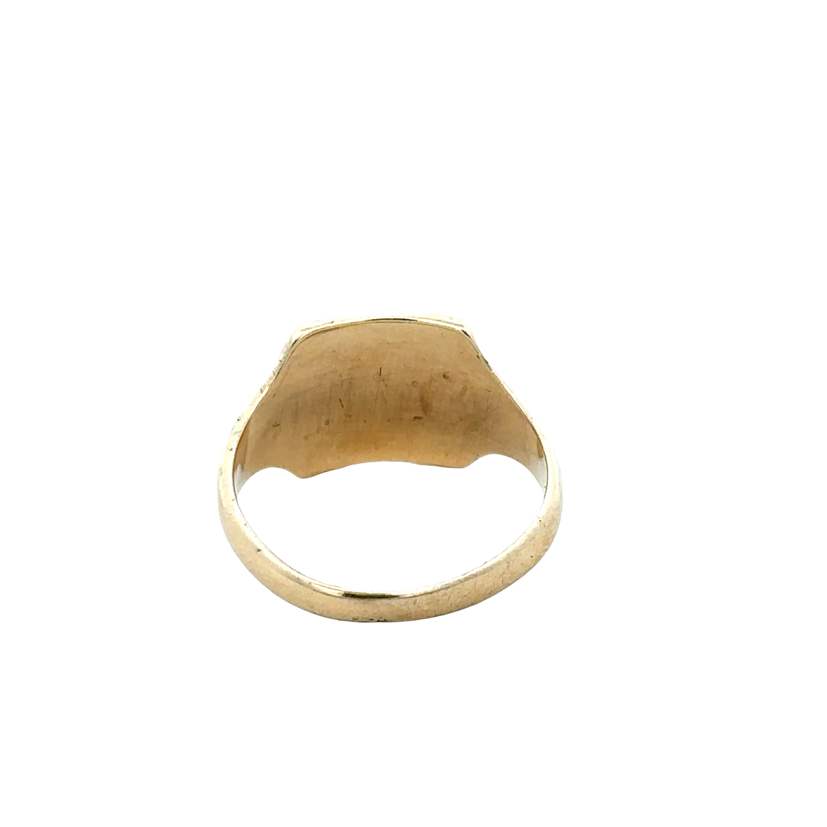 9ct yellow gold signet ring size Q (sh27866b)