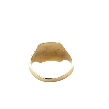 9ct yellow gold signet ring size Q (sh27866b)