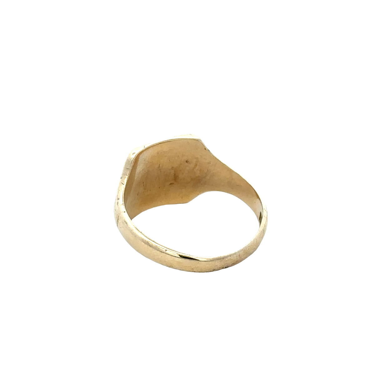 9ct yellow gold signet ring size Q (sh27866b)