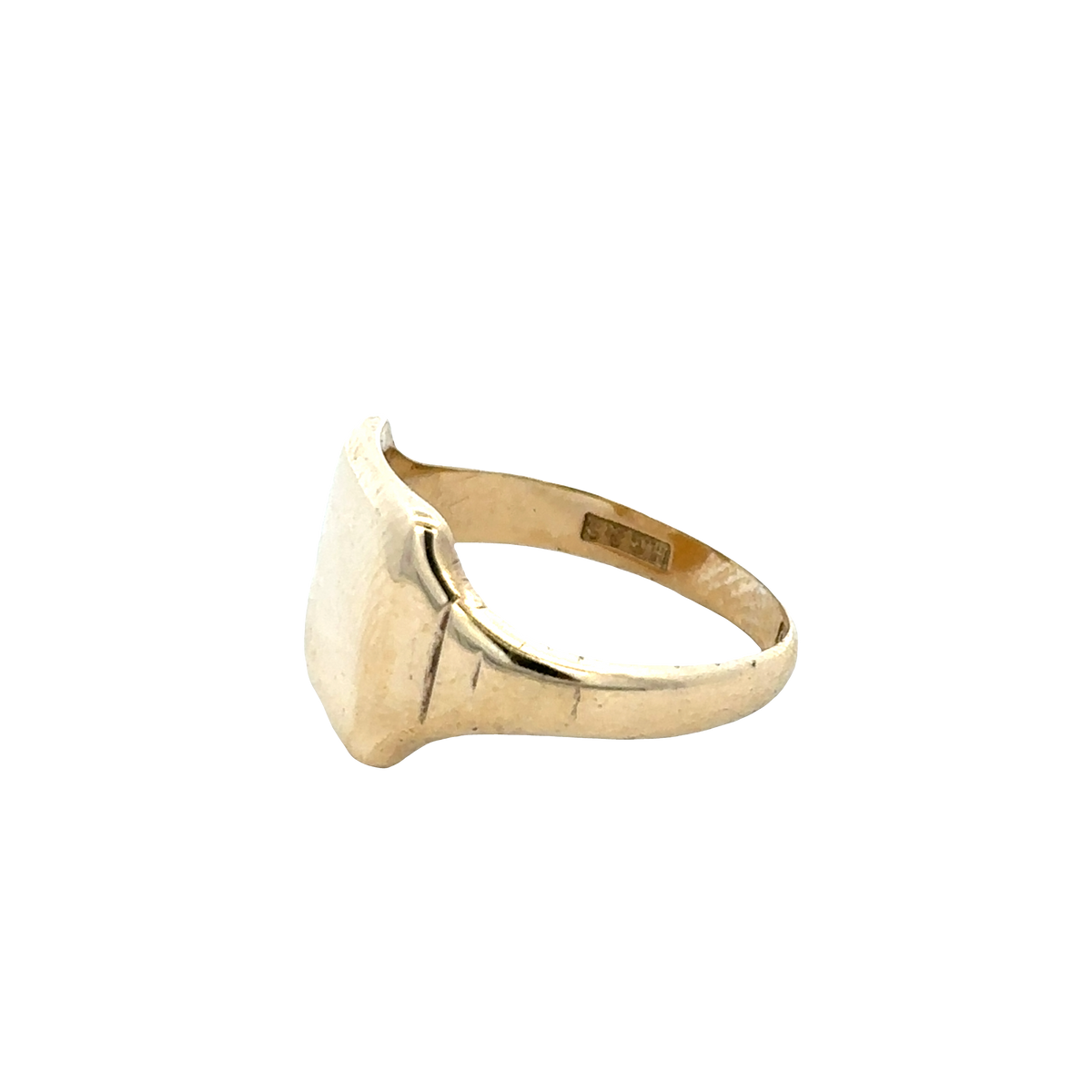 9ct yellow gold signet ring size Q (sh27866b)