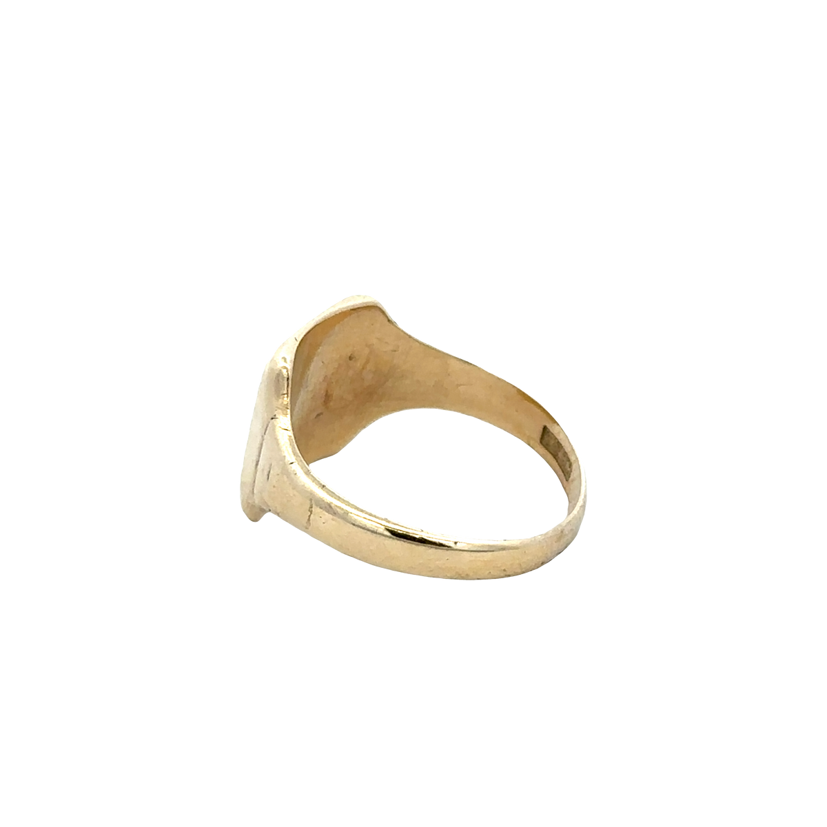9ct yellow gold signet ring size Q (sh27866b)