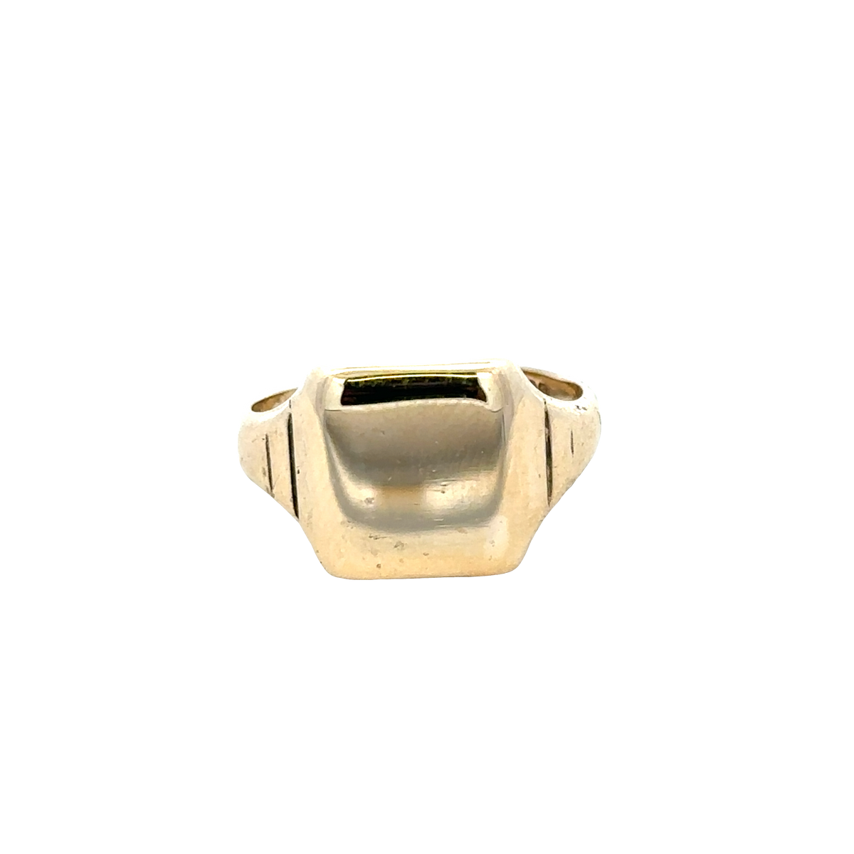 9ct yellow gold signet ring size Q (sh27866b)