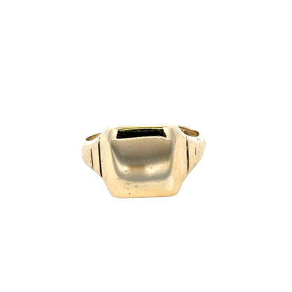 9ct yellow gold signet ring size Q (sh27866b)