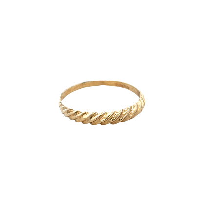 9ct yellow gold ring size R1/2 (sh27691b)