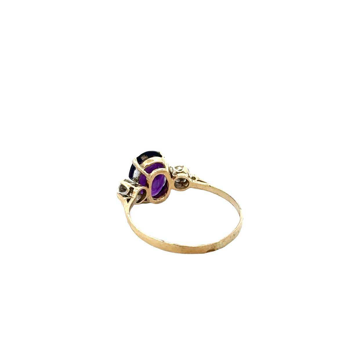 9ct yellow gold diamond ring size M1/2 (sh27794b)