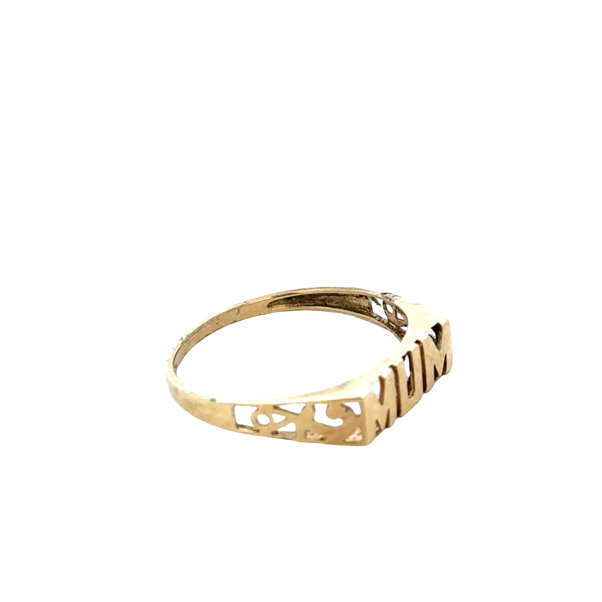 9ct yellow gold MUM ring size Q (sh27864b)