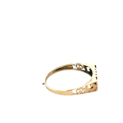 9ct yellow gold MUM ring size Q (sh27864b)