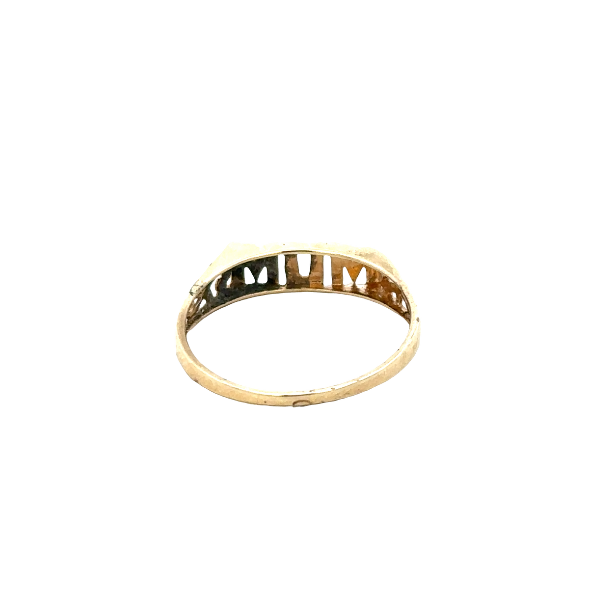 9ct yellow gold MUM ring size Q (sh27864b)