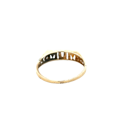 9ct yellow gold MUM ring size Q (sh27864b)