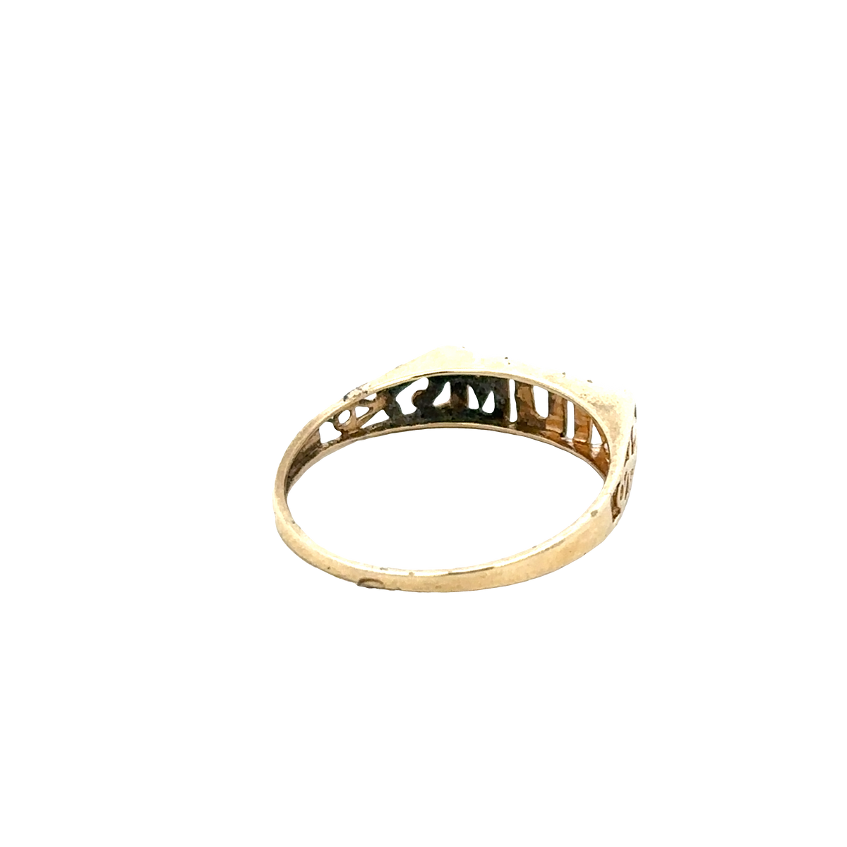 9ct yellow gold MUM ring size Q (sh27864b)