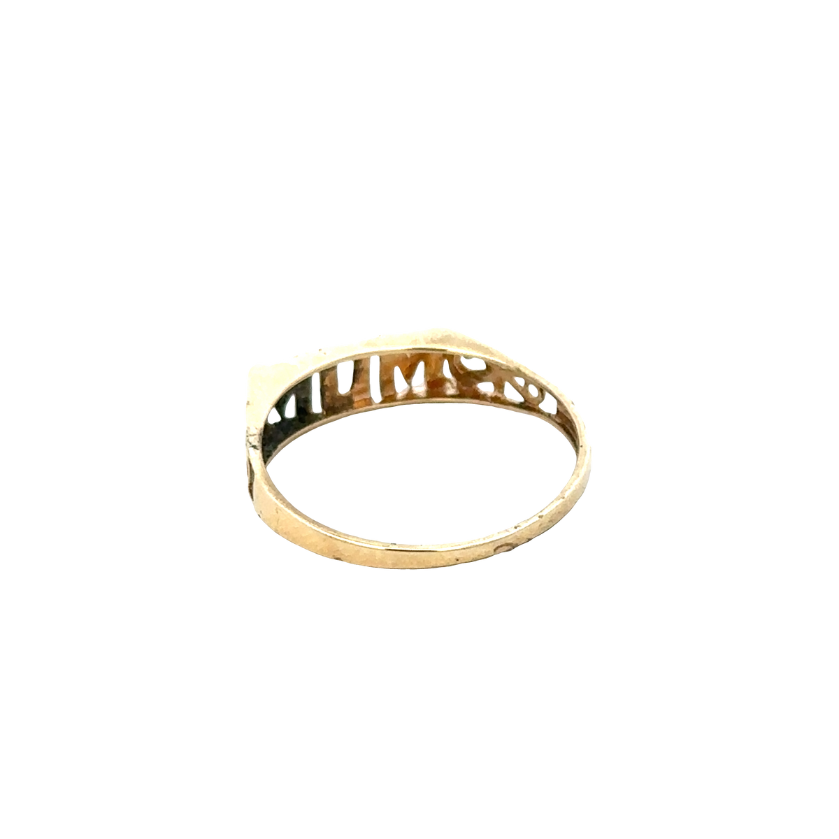 9ct yellow gold MUM ring size Q (sh27864b)