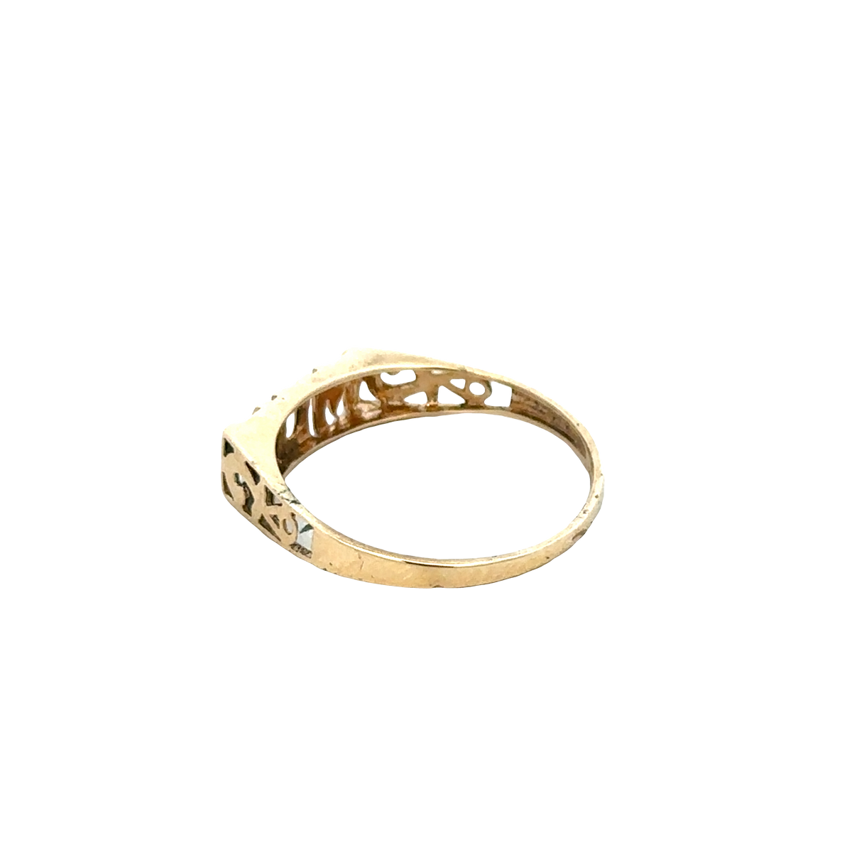 9ct yellow gold MUM ring size Q (sh27864b)