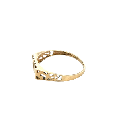 9ct yellow gold MUM ring size Q (sh27864b)