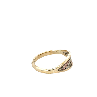 9ct yellow gold ring size L (sh27879b)