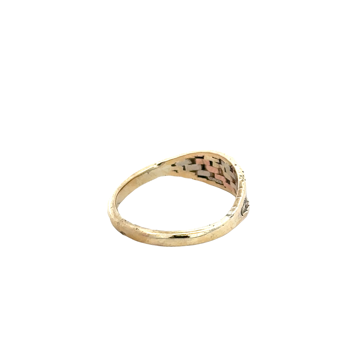 9ct yellow gold ring size L (sh27879b)