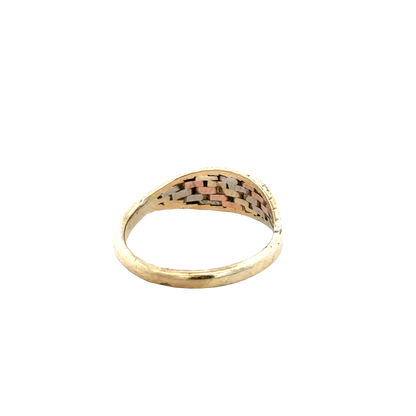 9ct yellow gold ring size L (sh27879b)
