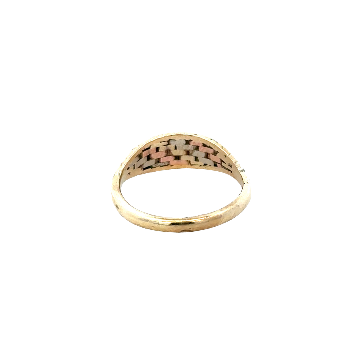9ct yellow gold ring size L (sh27879b)