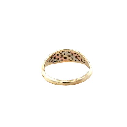 9ct yellow gold ring size L (sh27879b)