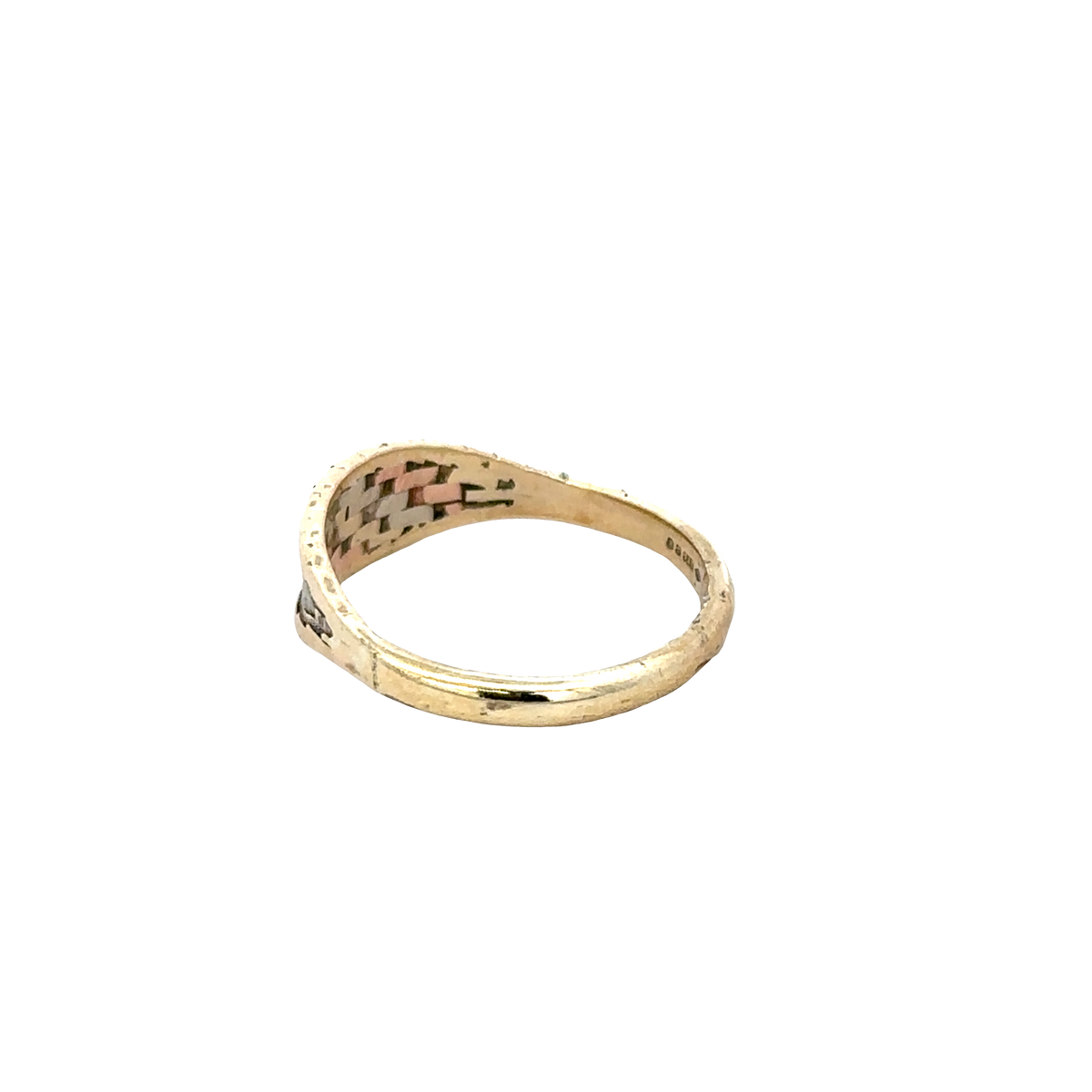 9ct yellow gold ring size L (sh27879b)