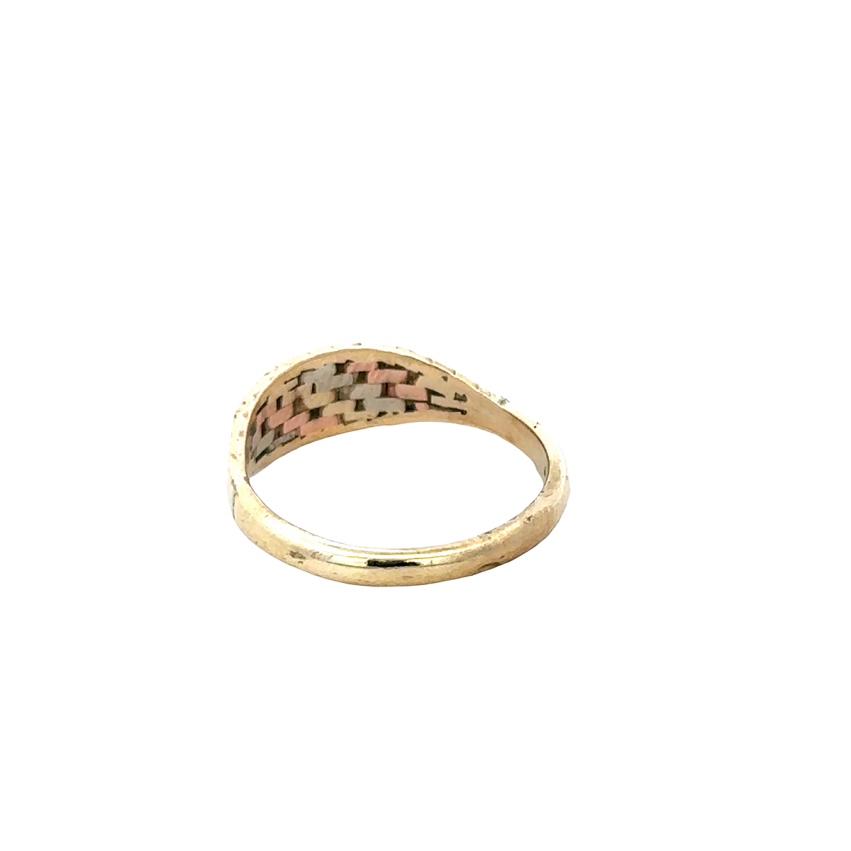 9ct yellow gold ring size L (sh27879b)
