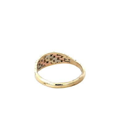 9ct yellow gold ring size L (sh27879b)
