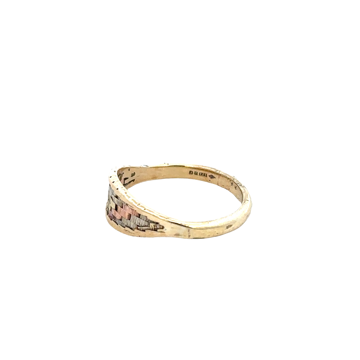 9ct yellow gold ring size L (sh27879b)