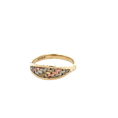 9ct yellow gold ring size L (sh27879b)