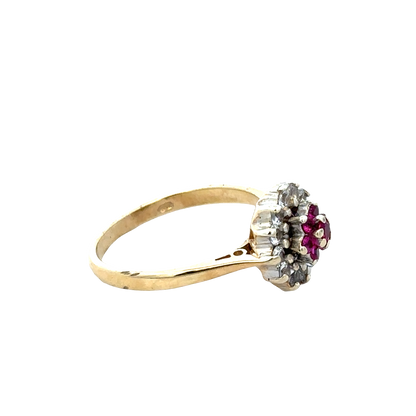 9ct yellow gold ring size N1/2 (sh27880b)