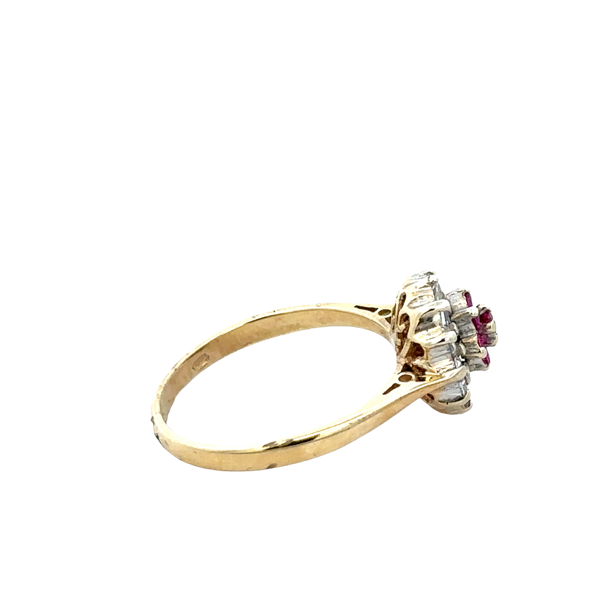 9ct yellow gold ring size N1/2 (sh27880b)