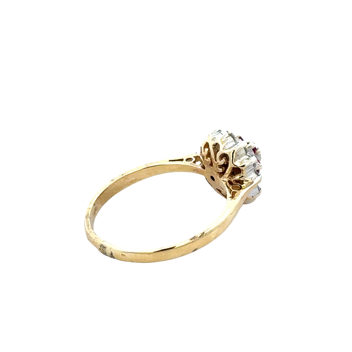 9ct yellow gold ring size N1/2 (sh27880b)