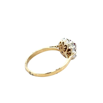9ct yellow gold ring size N1/2 (sh27880b)