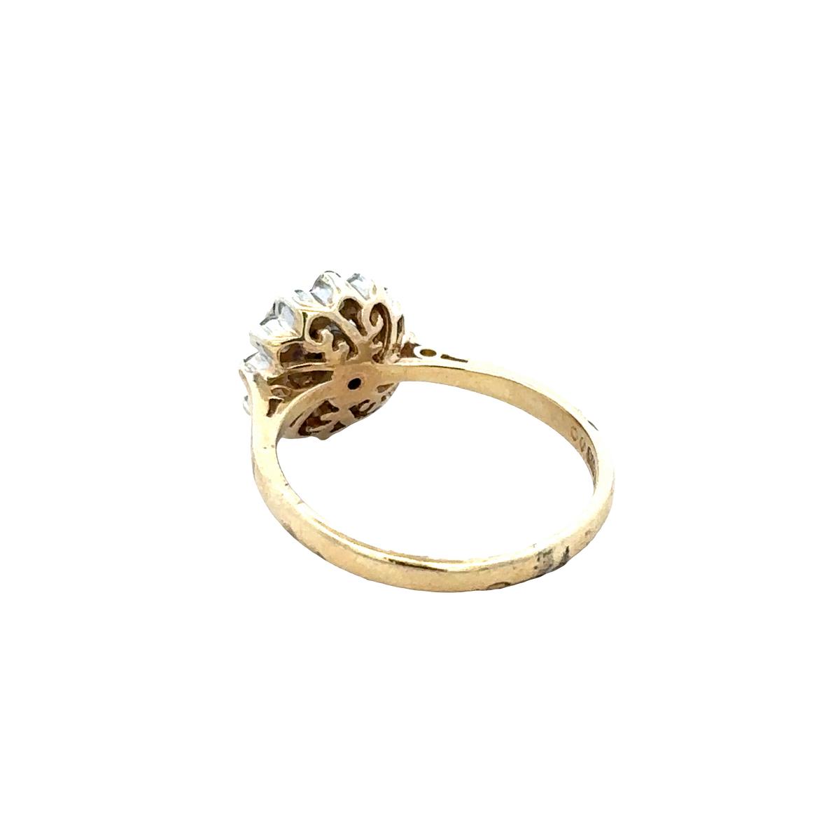 9ct yellow gold ring size N1/2 (sh27880b)