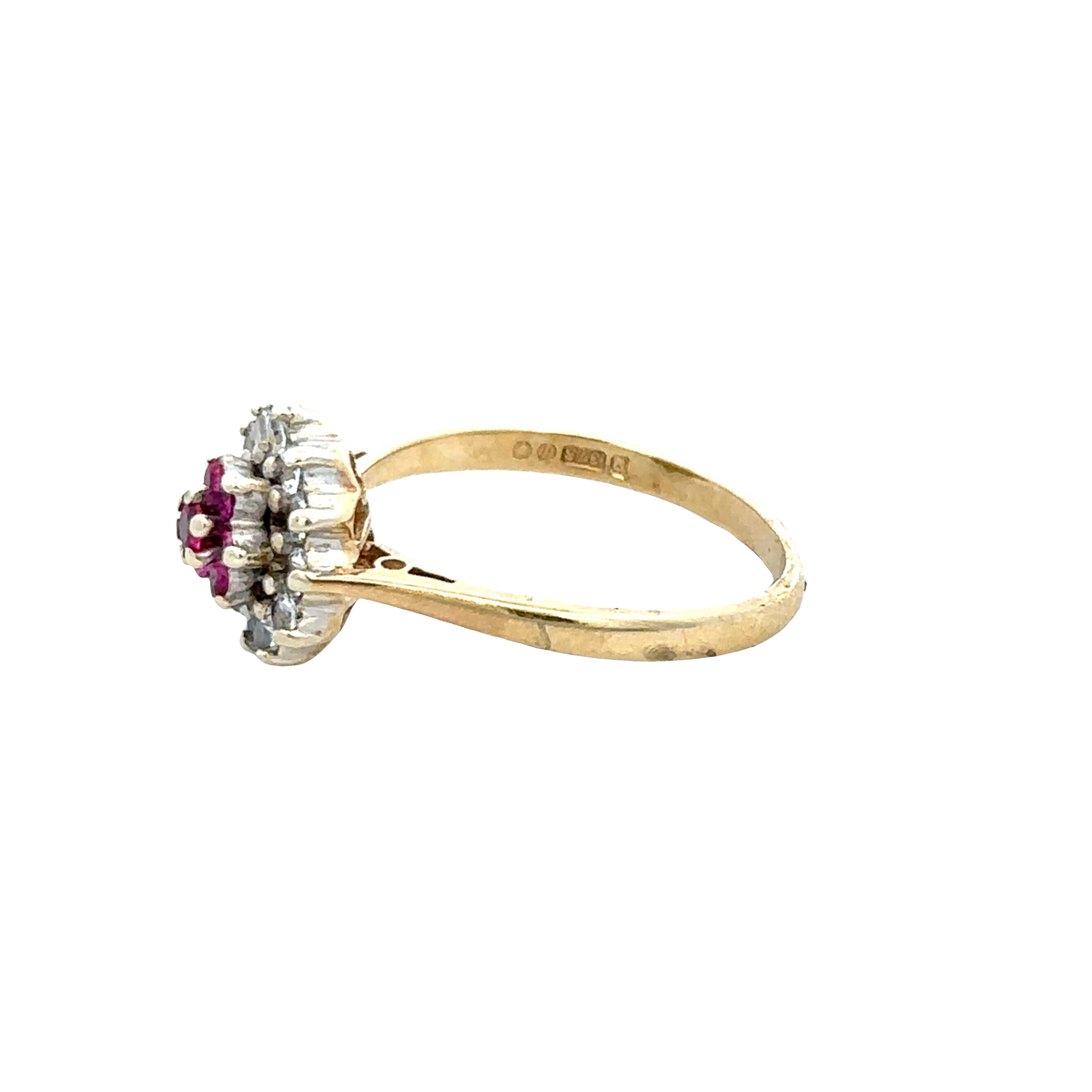 9ct yellow gold ring size N1/2 (sh27880b)