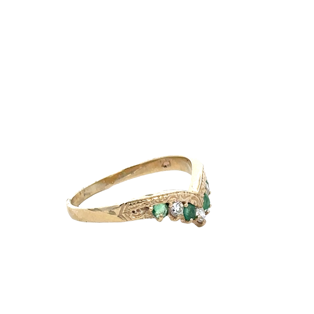 9ct yellow gold ring size M (sh27797b)