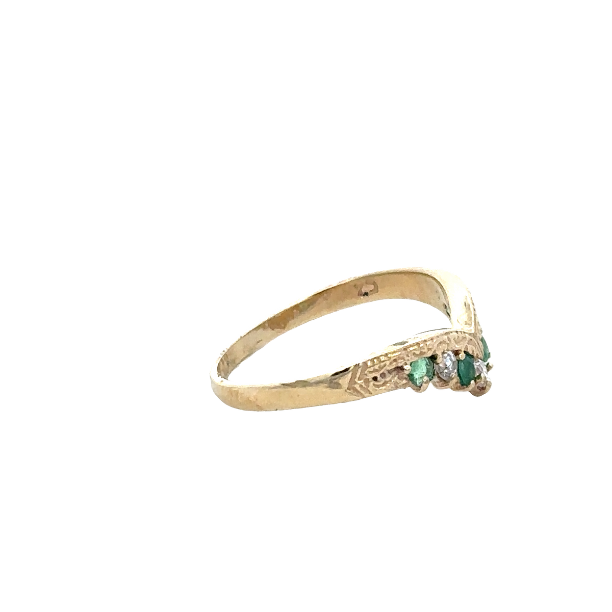 9ct yellow gold ring size M (sh27797b)