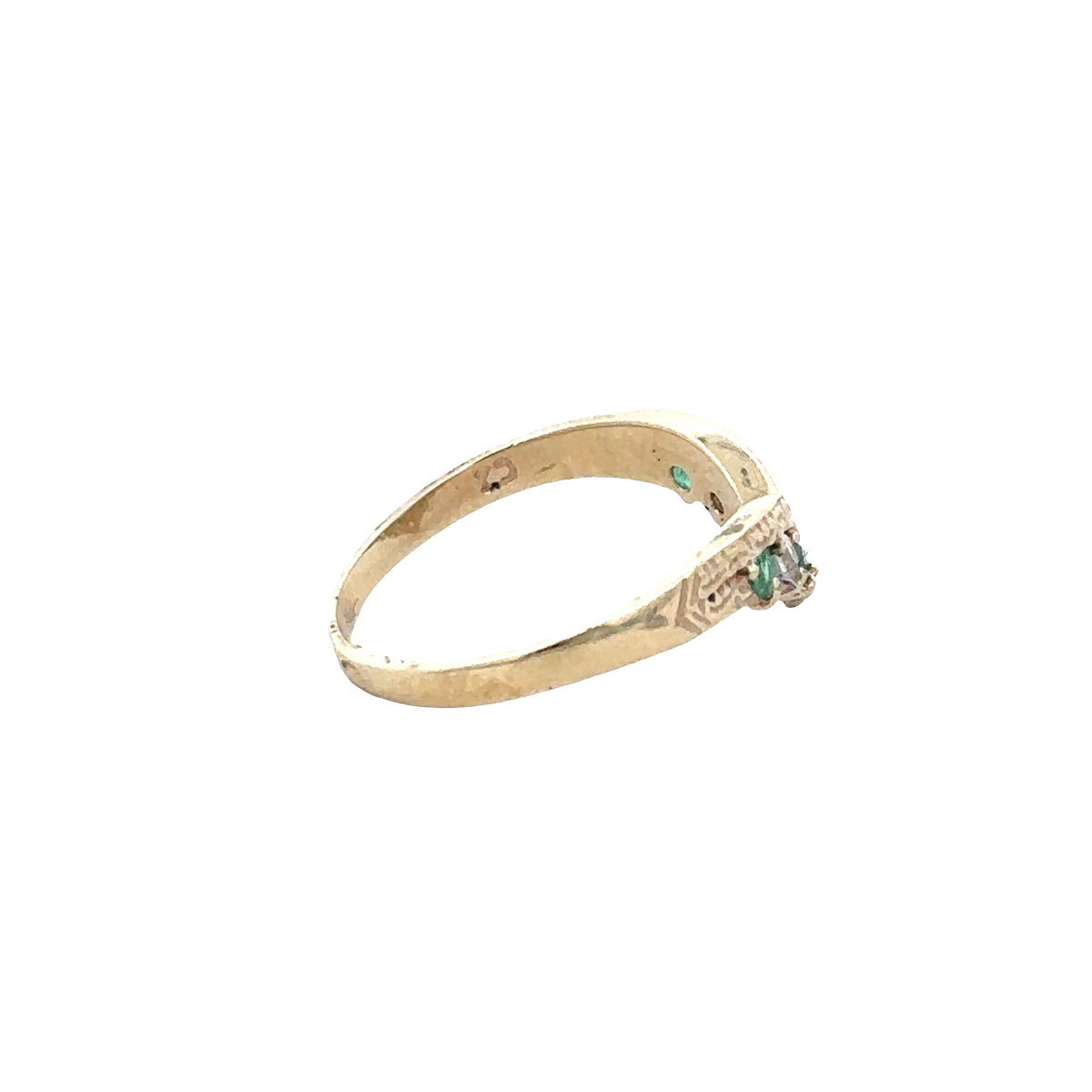 9ct yellow gold ring size M (sh27797b)