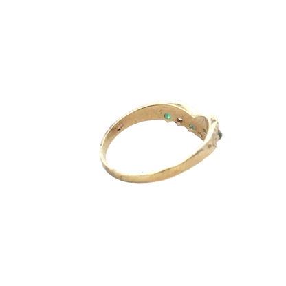 9ct yellow gold ring size M (sh27797b)