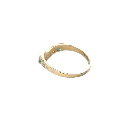 9ct yellow gold ring size M (sh27797b)
