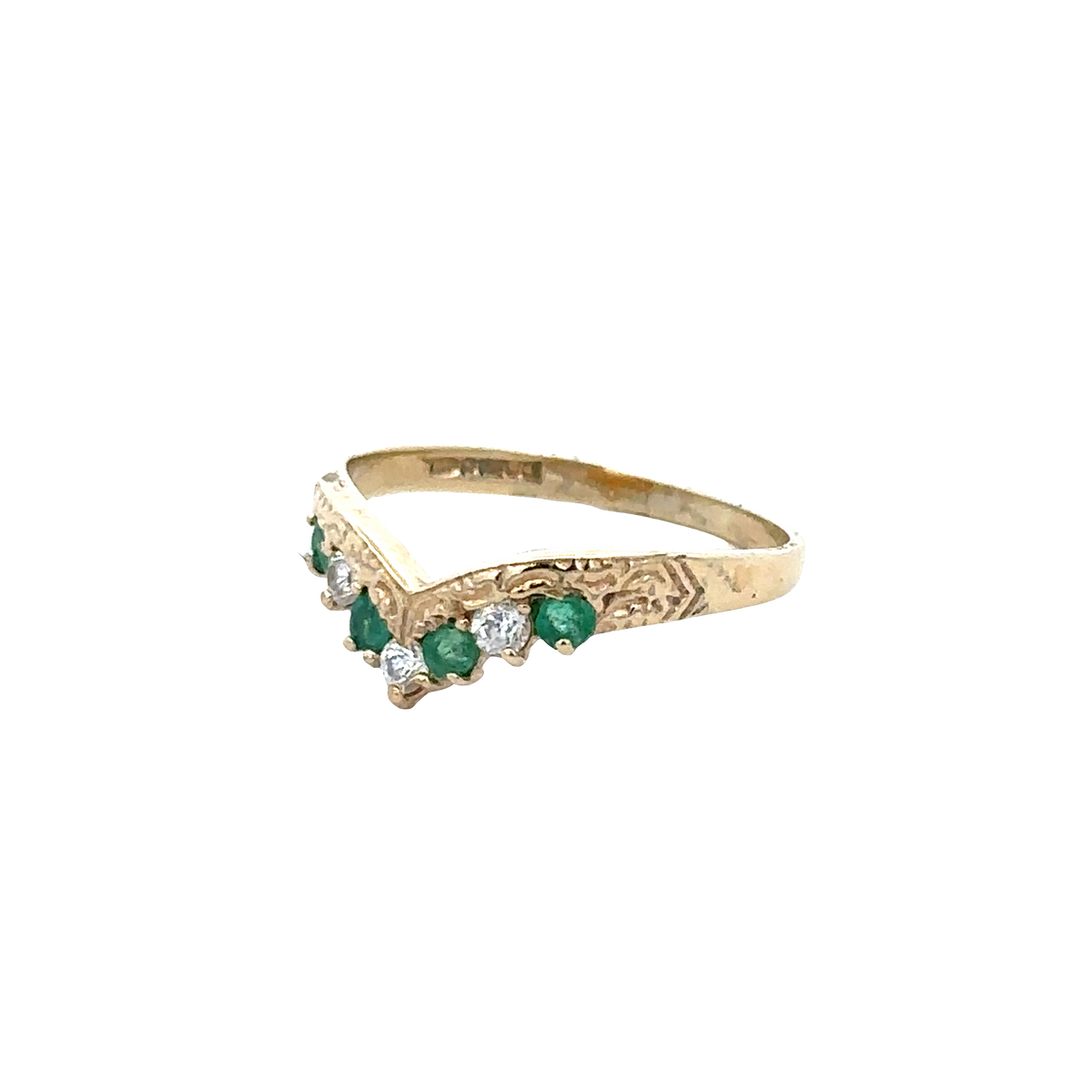 9ct yellow gold ring size M (sh27797b)