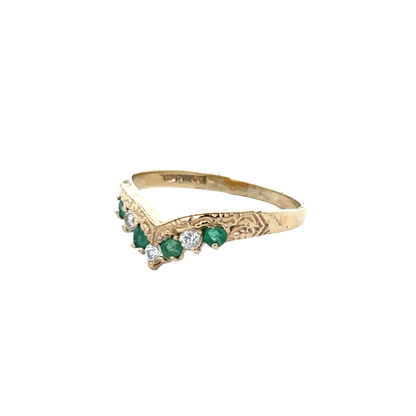 9ct yellow gold ring size M (sh27797b)