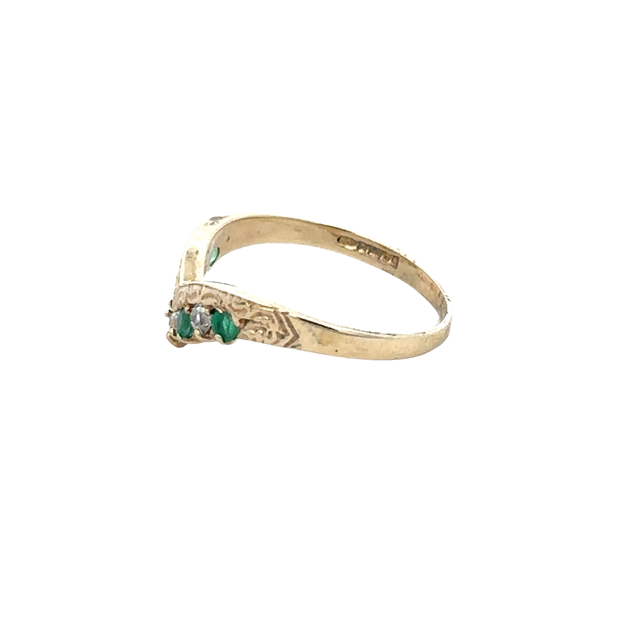 9ct yellow gold ring size M (sh27797b)