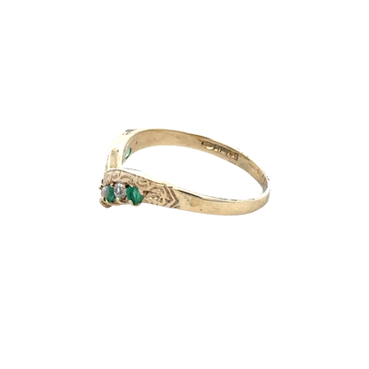 9ct yellow gold ring size M (sh27797b)