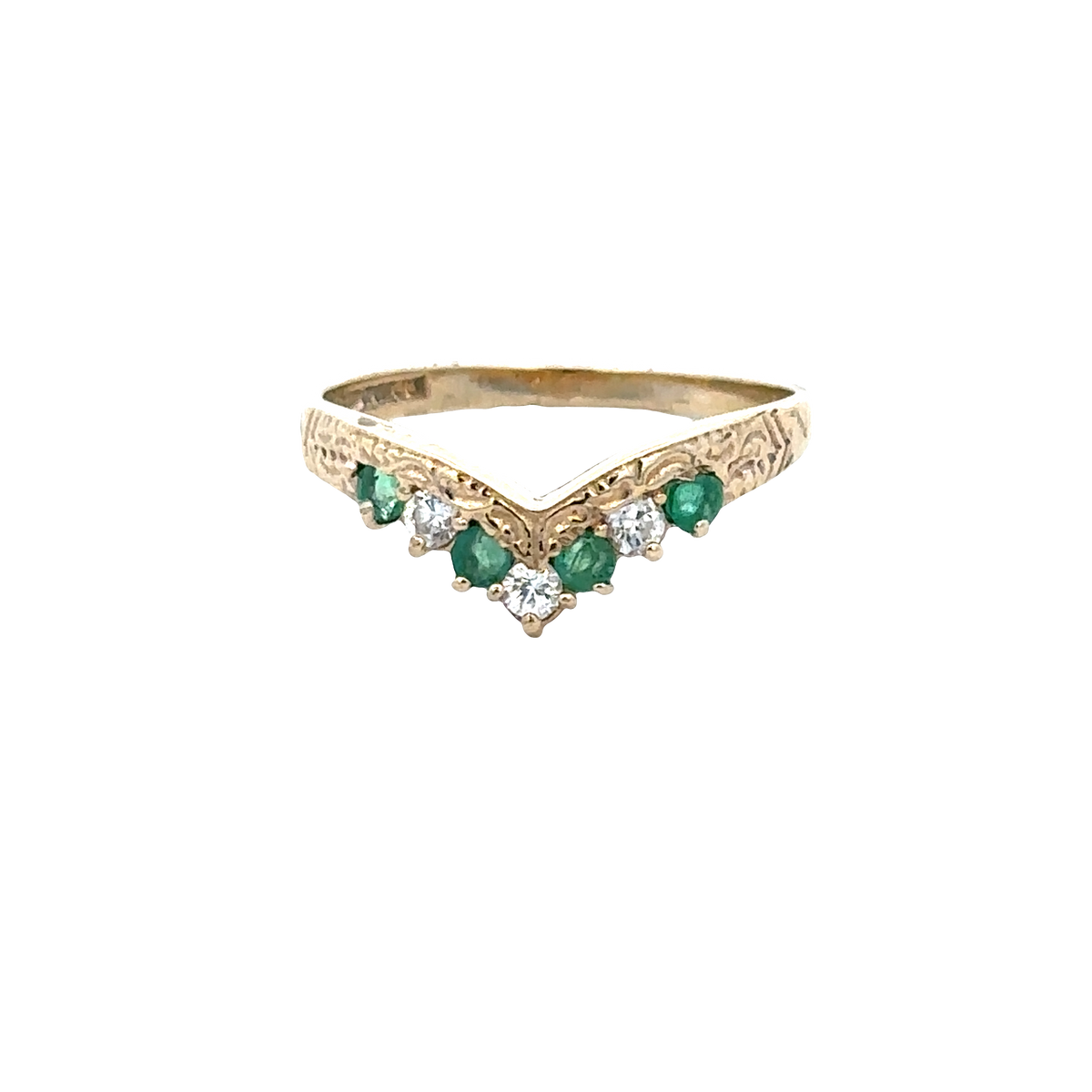 9ct yellow gold ring size M (sh27797b)