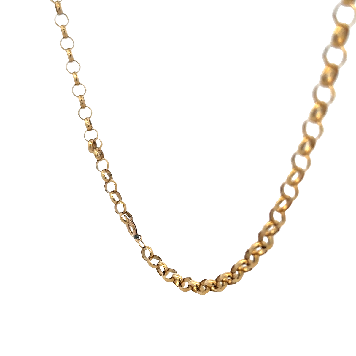 9ct yellow gold belcher chain 26.9g (sh27970b)