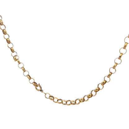 9ct yellow gold belcher chain 26.9g (sh27970b)