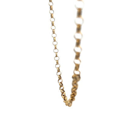 9ct yellow gold belcher chain 26.9g (sh27970b)