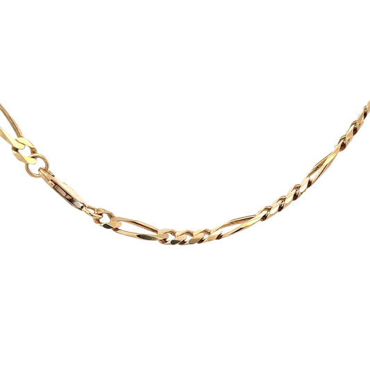9ct yellow gold figaro chain 27.3g (sh25866l)